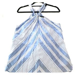 Drew Blue and White Top